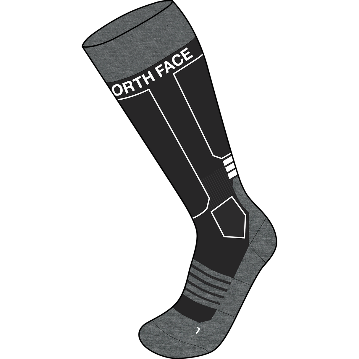 The North Face - Resort Ski Sock Monument Grey/tnf Black unisex - MNMNTGY/TNFBLK - vista alternativa 10