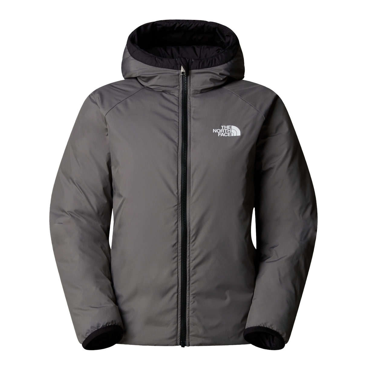 The North Face - B Reversible Perrito Hooded Jacket - TNF Black/Smoked Pearl - vista alternativa 2