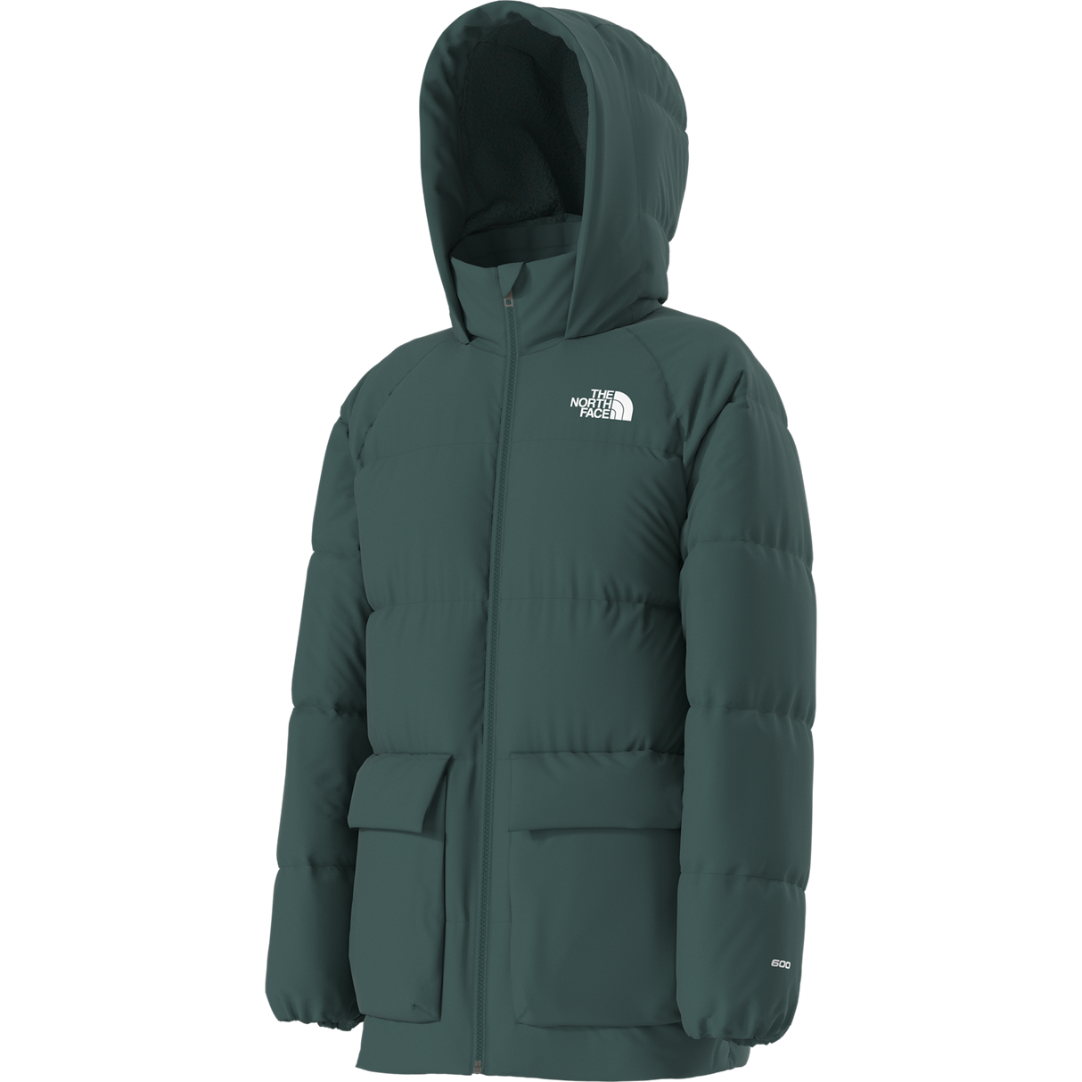 The North Face - Teen North Down Fleece Lined Short Parka - Pacific Teal - vista alternativa 2