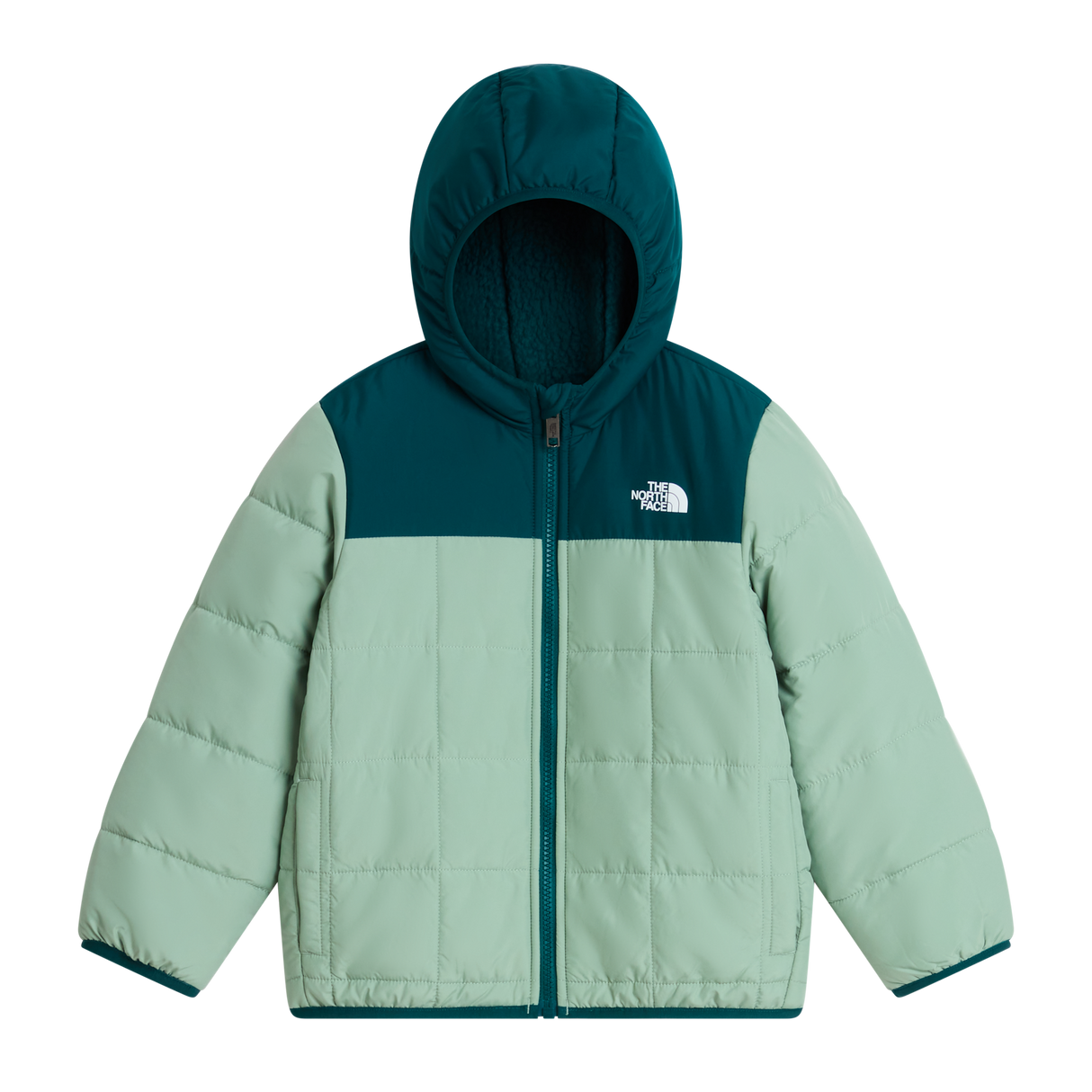 The North Face - Kid B Reversible Shasta F/z Hooded Jacke - SAFFRNYLW/TNFBK - vista principale