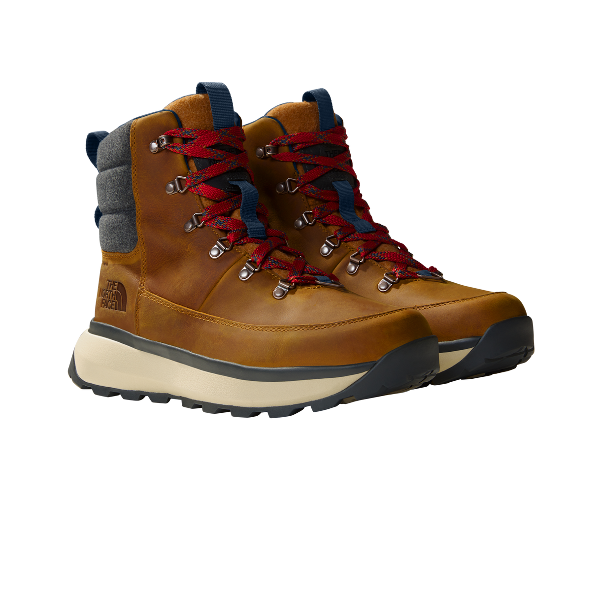 The North Face - Bergen Leather Wp da uomo - TIMBER TAN/TNF RED - vista alternativa 4