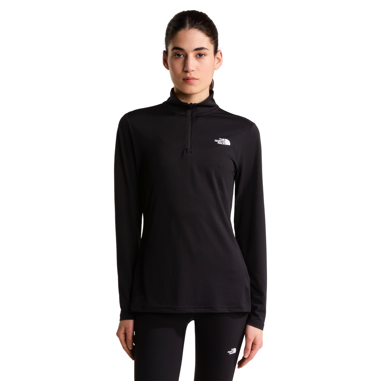 The North Face - Flex 1/4 Zip Tee Slim da donna - TNF BLACK - vista alternativa 10