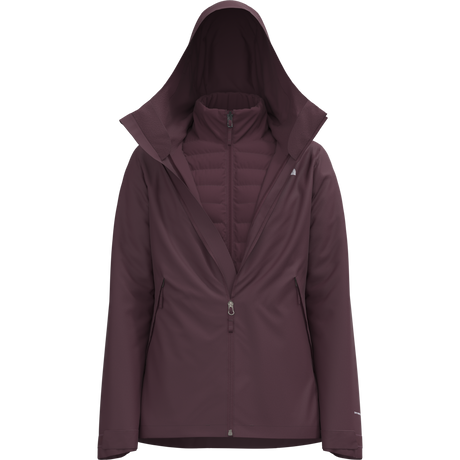 The North Face - Carto Mono Triclimate Hooded Jacket da donna - Burgundy Crush - vista principale
