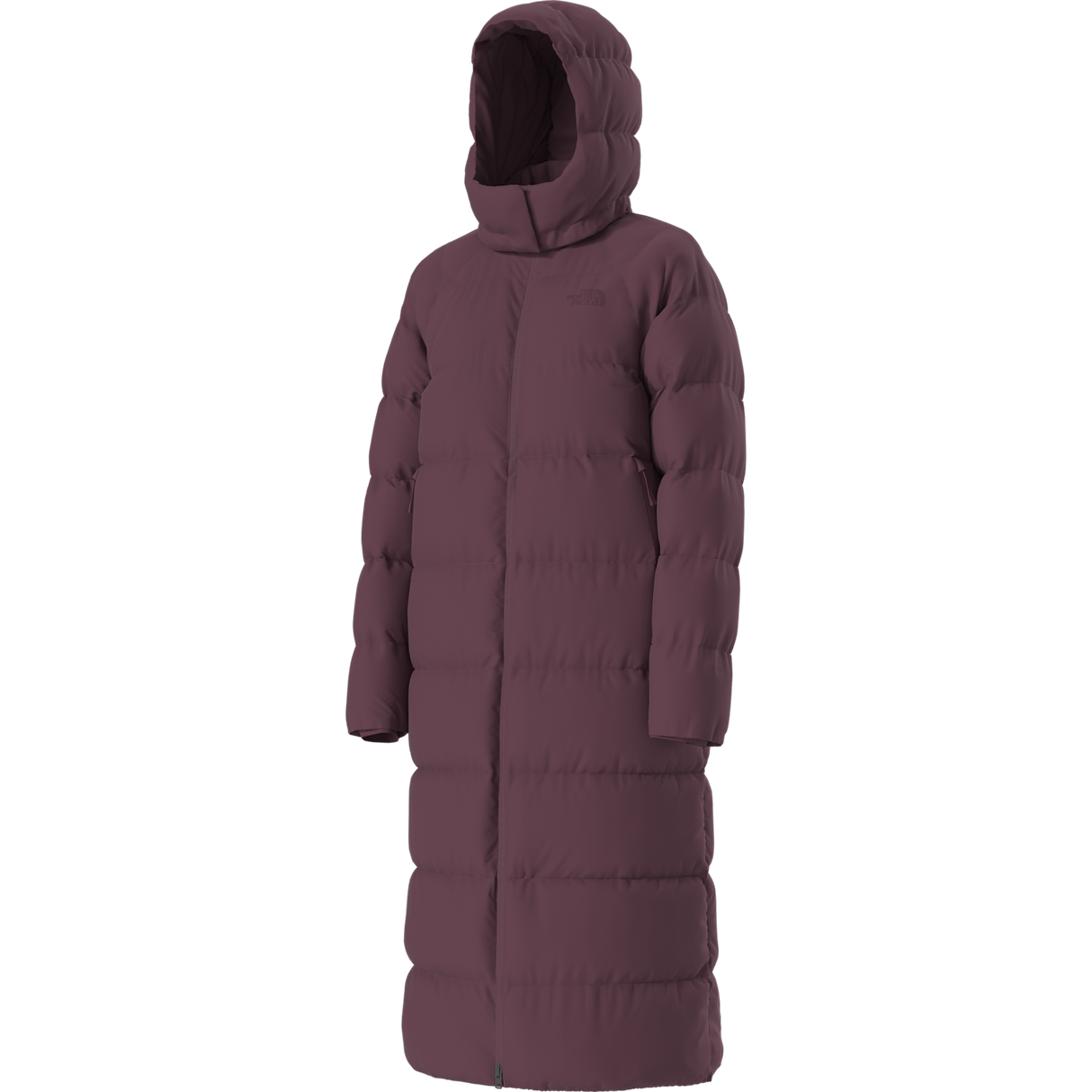The North Face - Hydrenalite City Long Down Hooded Park da donna - Burgundy Crush - vista alternativa 2