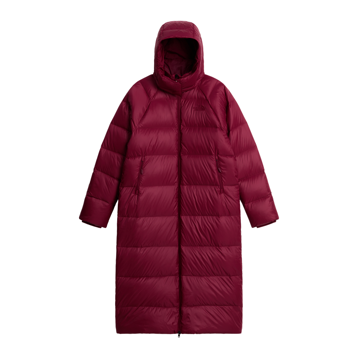 The North Face - Hydrenalite City Long Down Hooded Park da donna - Burgundy Crush - vista principale