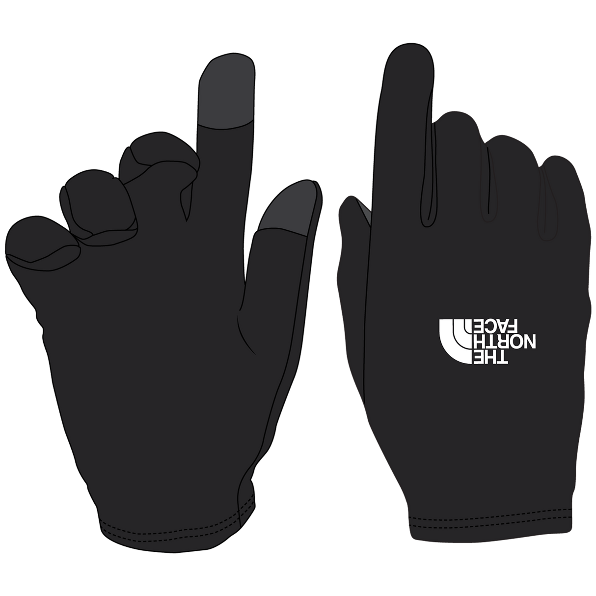 The North Face - Summit Dotknit Liner Glove unisex - TNF BLACK - vista principale