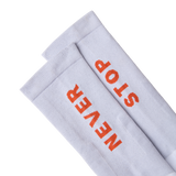 The North Face - Never Stop Trail Run Crew Sock Papaya/Bold unisex - TNF White/Acrylic Orang - vista alternativa 2