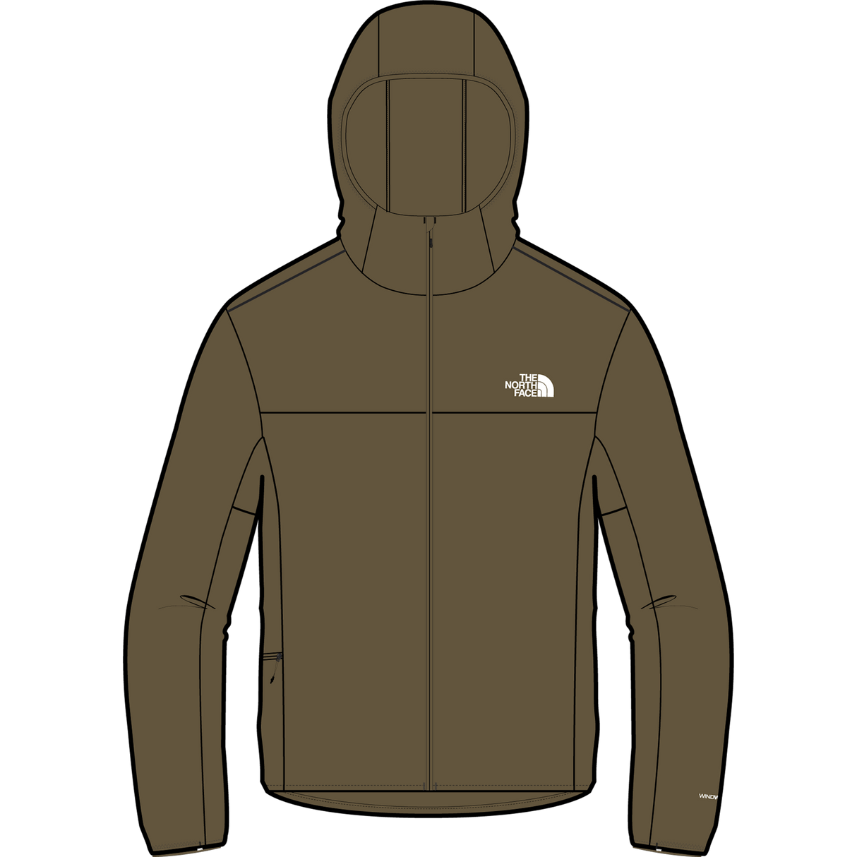 The North Face - Fontanales Wind Jacket Caraway Seed da uomo - TNFBLK/BRNNRABL - vista alternativa 10