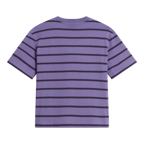 The North Face - Vista Stripe Short Sleeve Tee Grounded Plum da donna - SHFRSNTG/VNMYLW - vista alternativa 1
