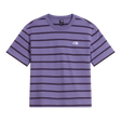 The North Face - Vista Stripe Short Sleeve Tee Grounded Plum da donna - SHFRSNTG/VNMYLW - vista principale