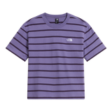 The North Face - Vista Stripe Short Sleeve Tee Grounded Plum da donna - SHFRSNTG/VNMYLW - vista principale
