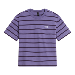 The North Face - Vista Stripe Short Sleeve Tee Grounded Plum da donna - SHFRSNTG/VNMYLW - vista principale