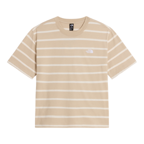 The North Face - Vista Stripe Short Sleeve Tee Grounded Plum da donna - Beige - vista principale