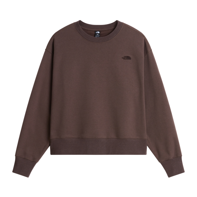 The North Face - Tnf Essential Simple Dome Boxy Os Crew da donna - Smokey Brown - vista principale