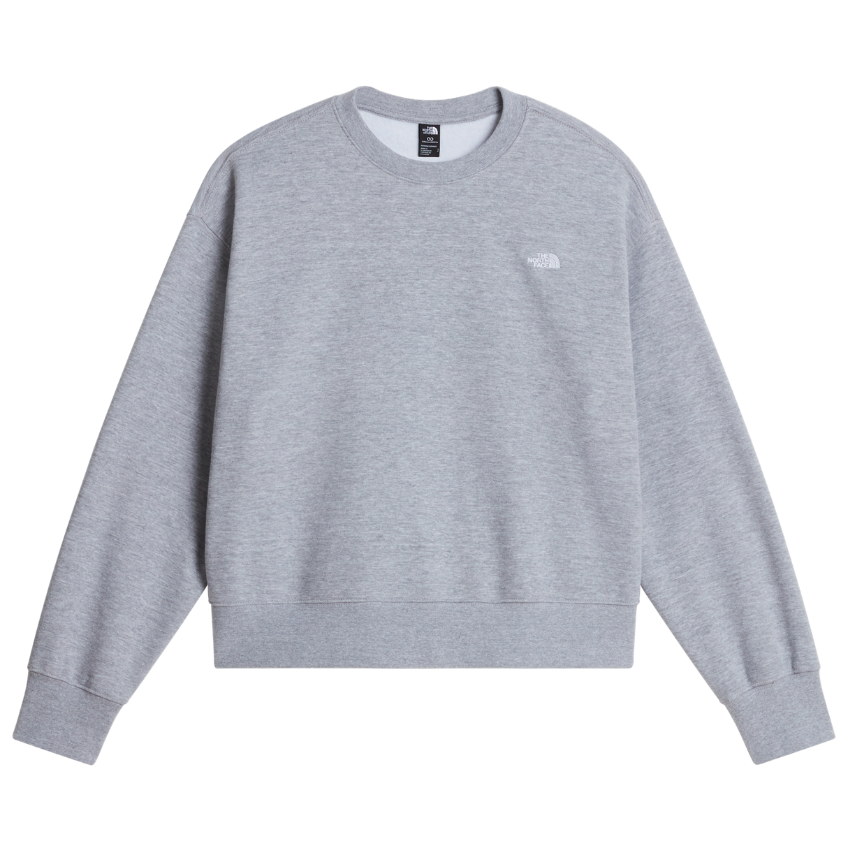 The North Face - Tnf Essential Simple Dome Boxy Os Crew da donna - TNF Pale Grey Heather - vista principale