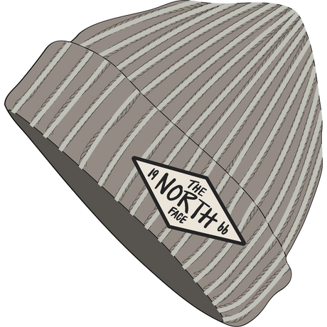 The North Face - Salty Lined SE Beanie Caraway Seed/Leather Pa unisex - Grey - vista alternativa 10