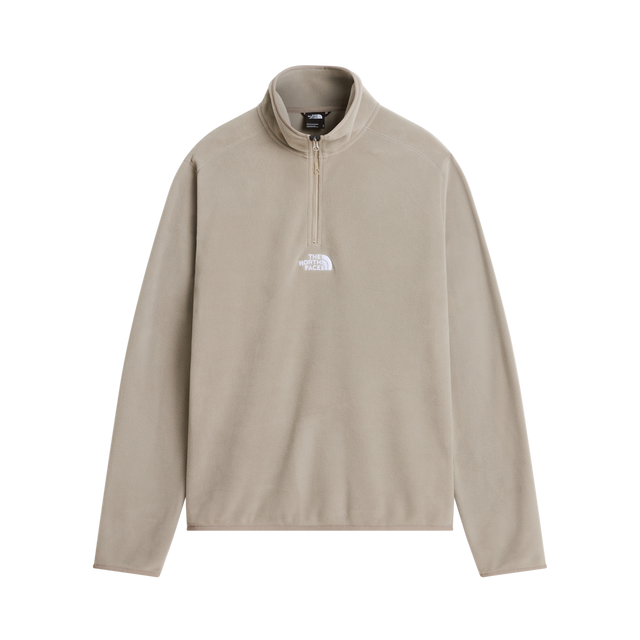 The North Face - Glacier 1/4 Zip - Embroidered Logo da uomo - Stone Slab - vista principale