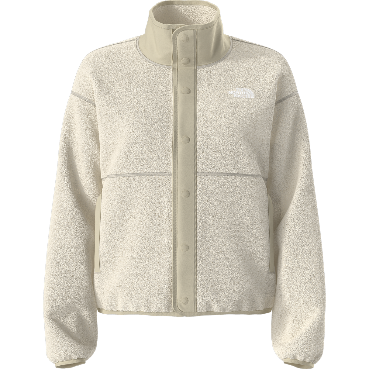 The North Face - Cragmont Snap Front Fleece Jacket da donna - White Dune/Desert Stone - vista principale