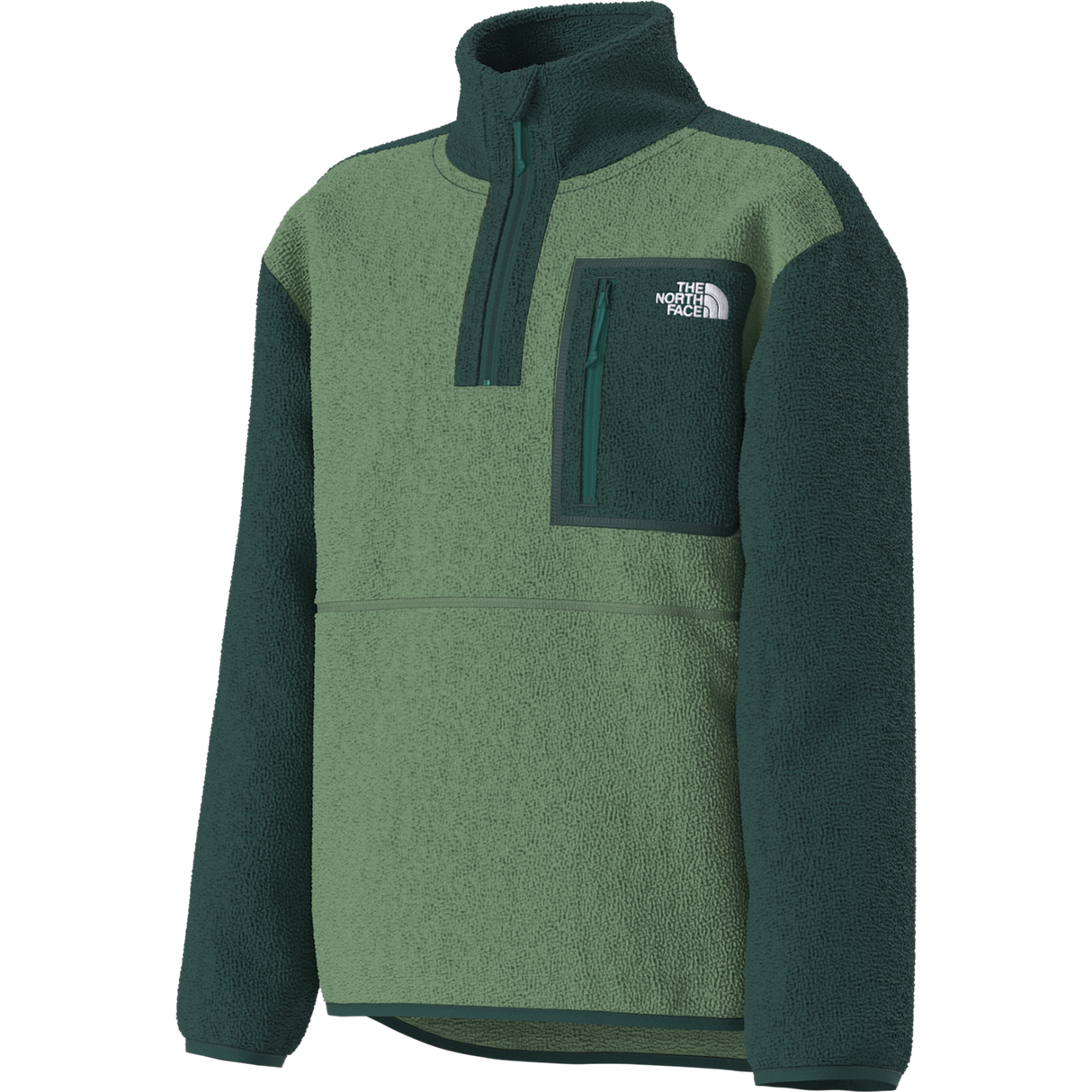 The North Face - Teen Yumiori 1/4 Zip Jacket - Dimmed Algae/Hunter Grey - vista alternativa 2