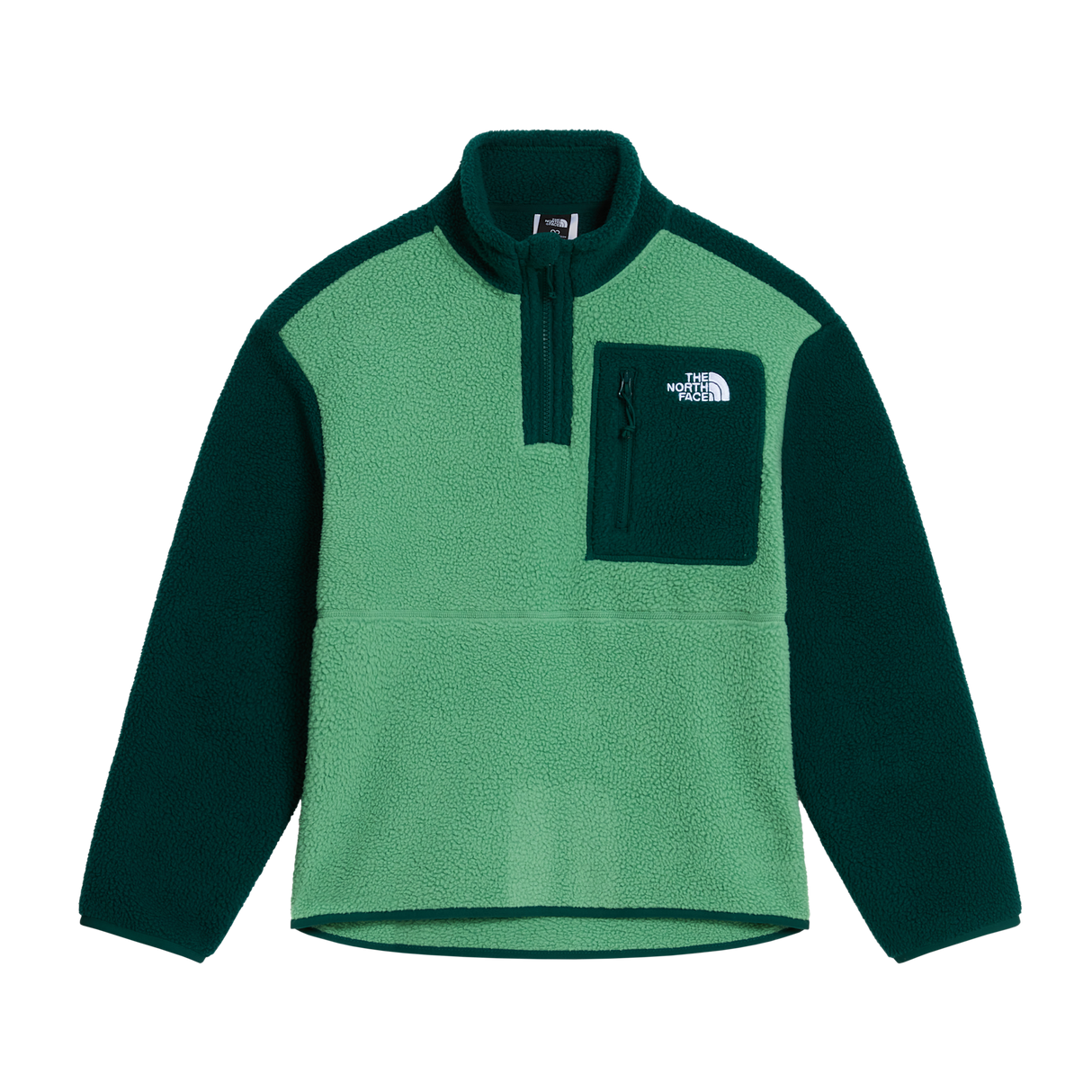 The North Face - Teen Yumiori 1/4 Zip Jacket - Dimmed Algae/Hunter Grey - vista principale