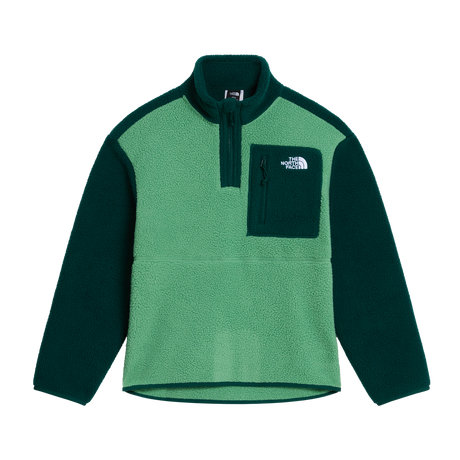 The North Face - Teen Yumiori 1/4 Zip Jacket - Dimmed Algae/Hunter Grey - vista principale