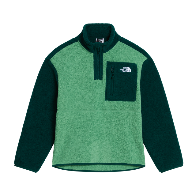 The North Face - Teen Yumiori 1/4 Zip Jacket - Dimmed Algae/Hunter Grey - vista principale