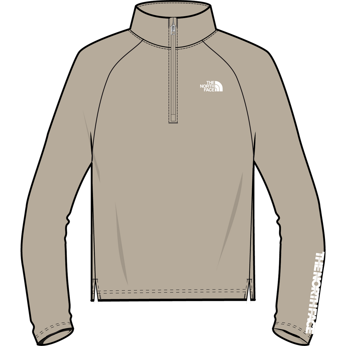 The North Face - G Flex 1/4 Zip Top -graphic - Timeless Taupe - vista principale