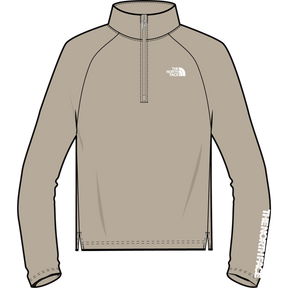 The North Face - G Flex 1/4 Zip Top -graphic - Timeless Taupe - vista principale