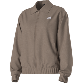 The North Face - Fleece Collared Jacket Smoked Pearl da donna - LOGOREPEATPRINT - vista alternativa 12