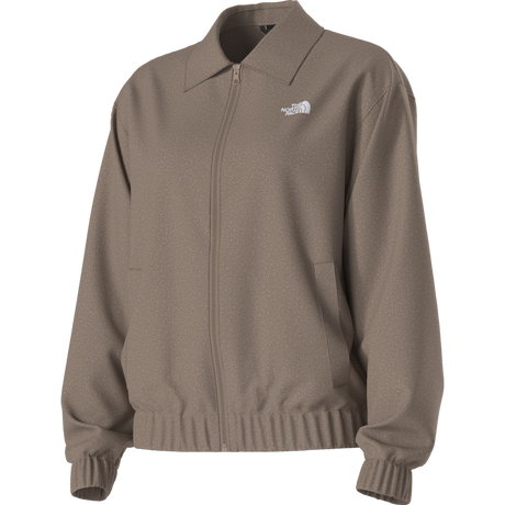 The North Face - Fleece Collared Jacket Smoked Pearl da donna - LOGOREPEATPRINT - vista alternativa 12