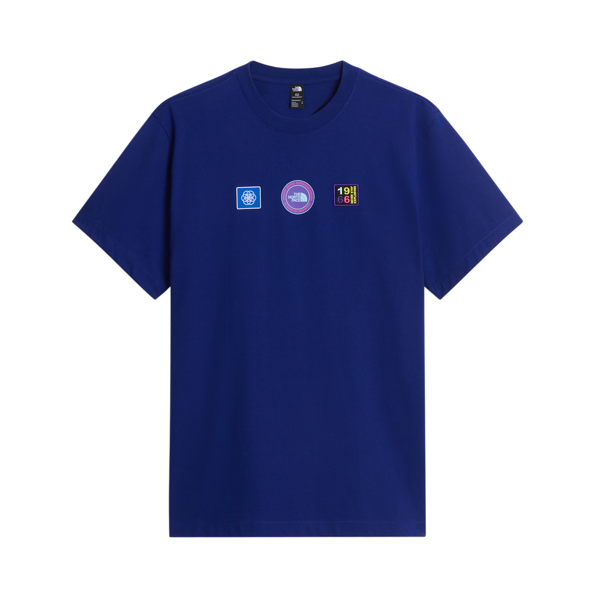 The North Face - Explorer Badges Rlx SS Tee-Graphic Bold Blue unisex - SHQUAILGY/CLDGY - vista principale