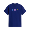 The North Face - Explorer Badges Rlx SS Tee-Graphic Bold Blue unisex - SHQUAILGY/CLDGY - vista principale
