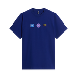 The North Face - Explorer Badges Rlx SS Tee-Graphic Bold Blue unisex - SHQUAILGY/CLDGY - vista principale