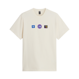 The North Face - Explorer Badges Rlx SS Tee-Graphic Bold Blue unisex - WHITE DUNE - vista principale