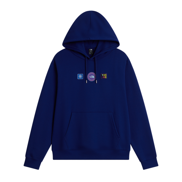 The North Face - Explorer Badges Rlx Hoodie-Graphic Bold Blue unisex - SHQUAILGY/CLDGY - vista principale
