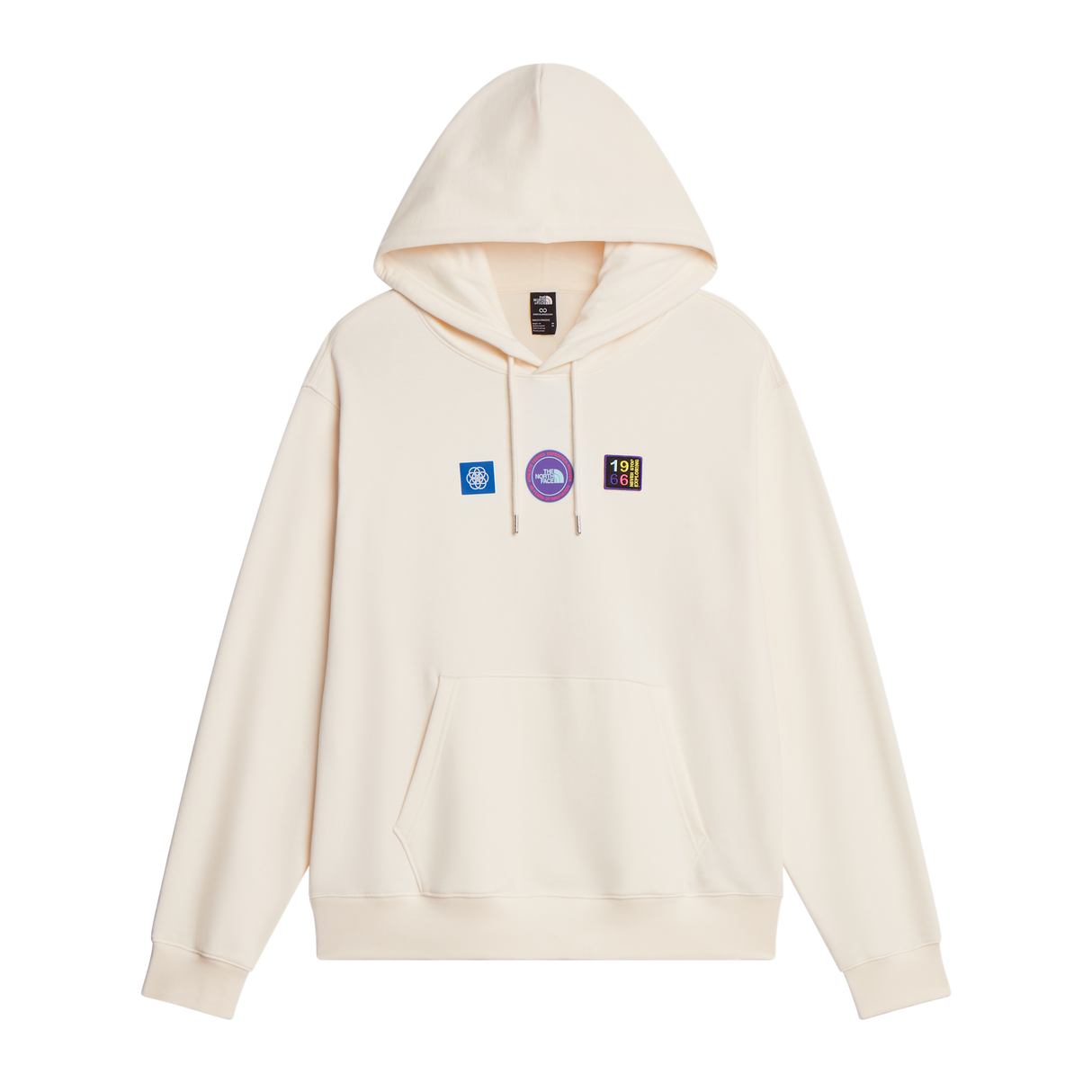 The North Face - Explorer Badges Rlx Hoodie-Graphic Bold Blue unisex - WHITE DUNE - vista principale