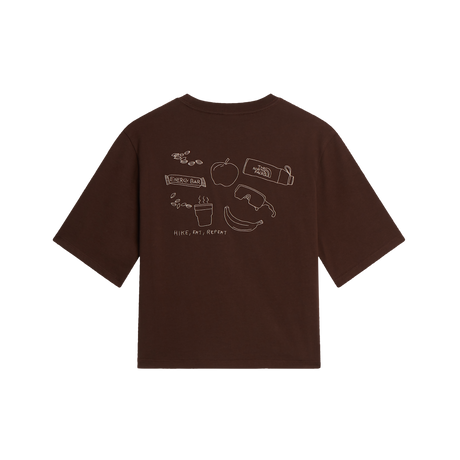 The North Face - Hike Picnic Boxy Ss Tee-graphic da donna - Dark Chestnut - vista alternativa 1