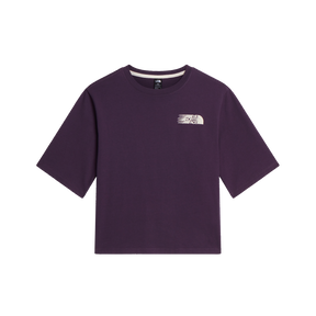 The North Face - Retro Trail Boxy Ss Tee-graphic da donna - Purple - vista principale