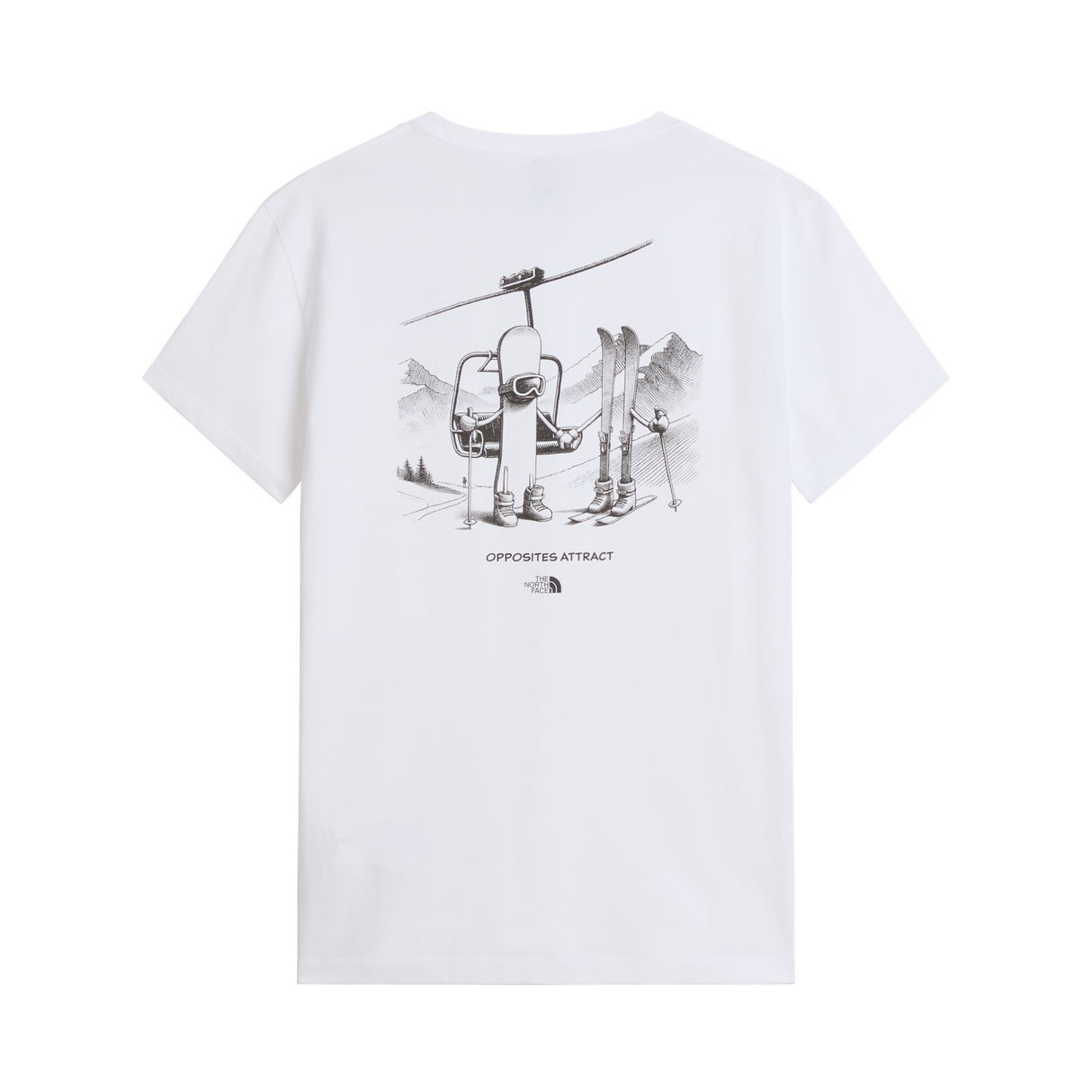The North Face - Opposites Attract Rlx Ss Tee-graphic unisex - TNF WHITE - vista alternativa 1