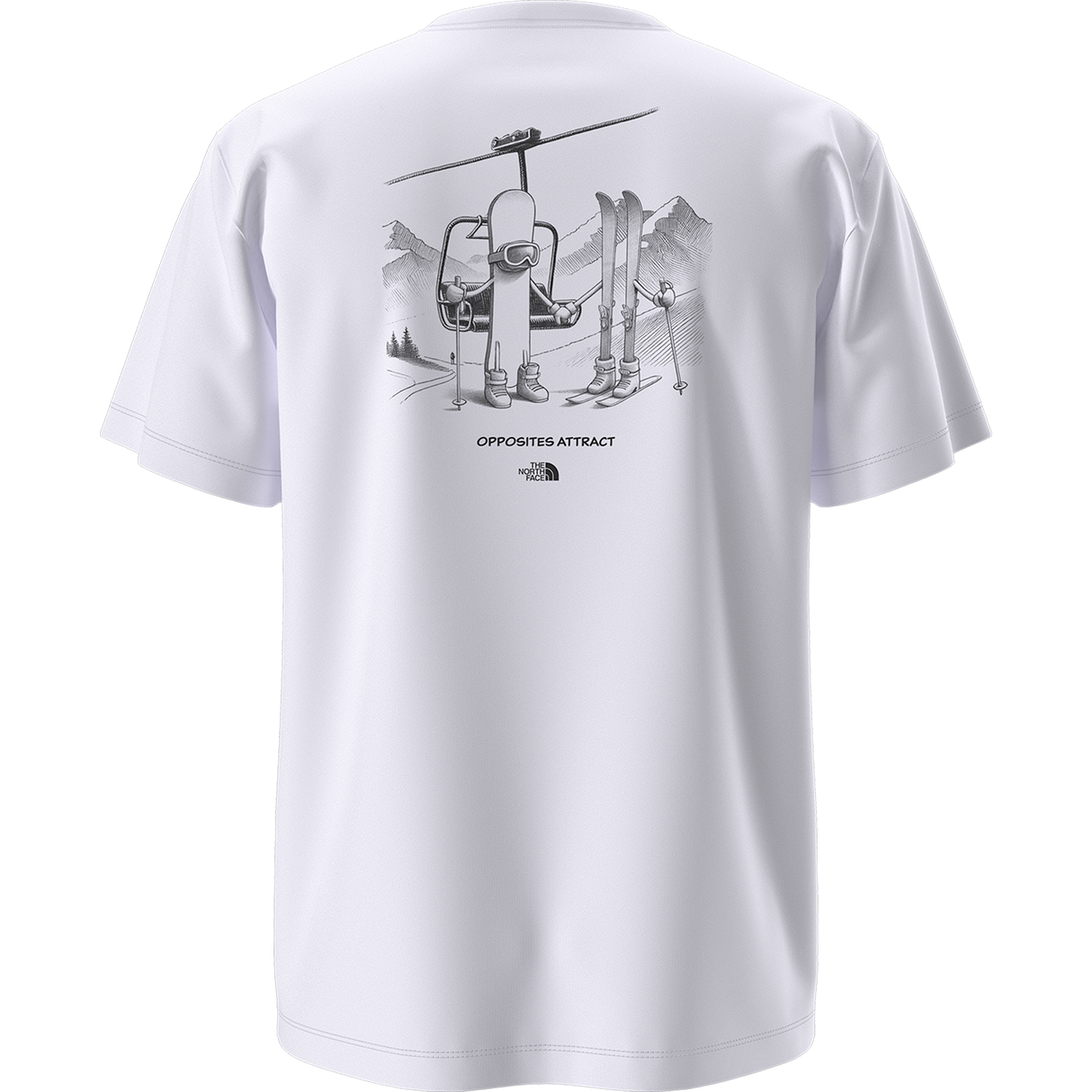 The North Face - Opposites Attract Rlx Ss Tee-graphic unisex - TNF WHITE - vista alternativa 10