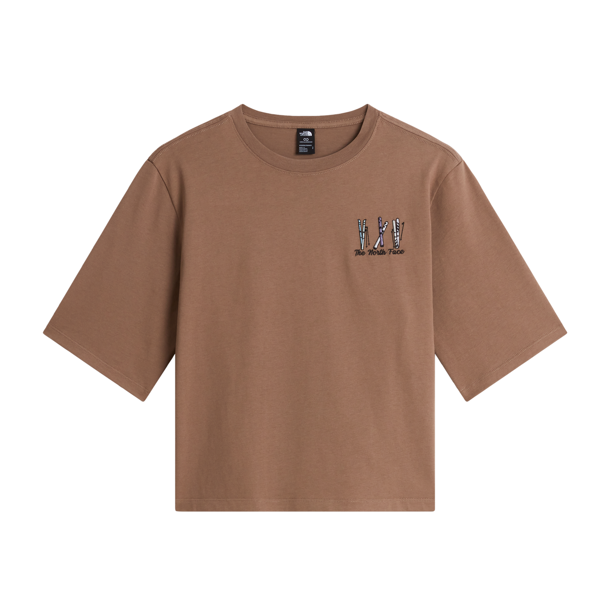 The North Face - Ski Embro Boxy Ss Tee-graphic da donna - Garnet - vista principale