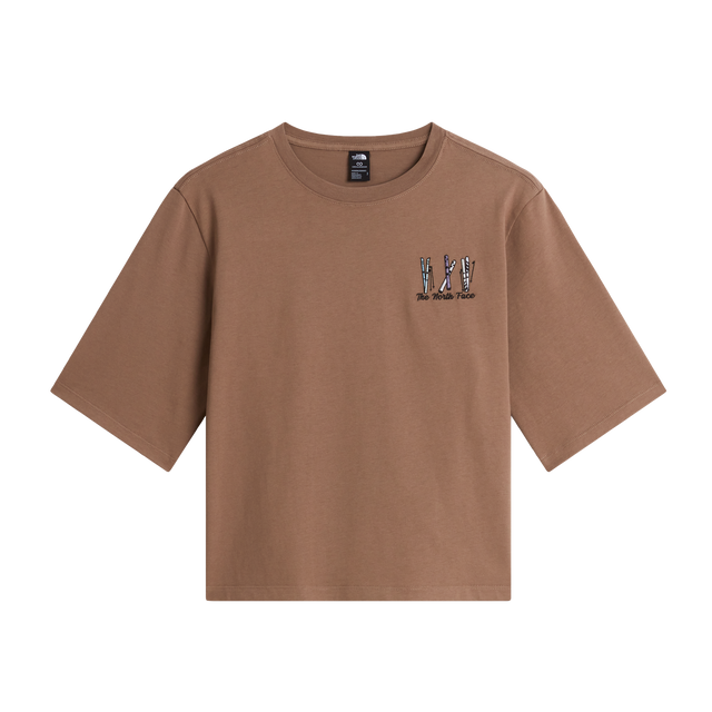 The North Face - Ski Embro Boxy Ss Tee-graphic da donna - Garnet - vista principale