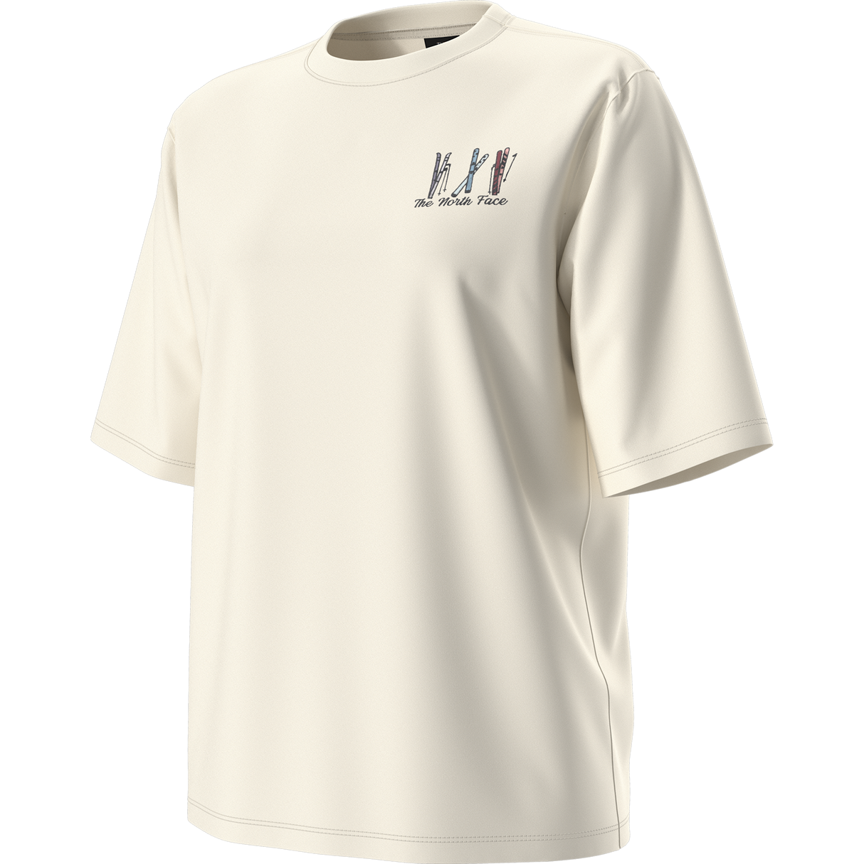 The North Face - Ski Embro Boxy Ss Tee-graphic da donna - WHITE DUNE - vista alternativa 12