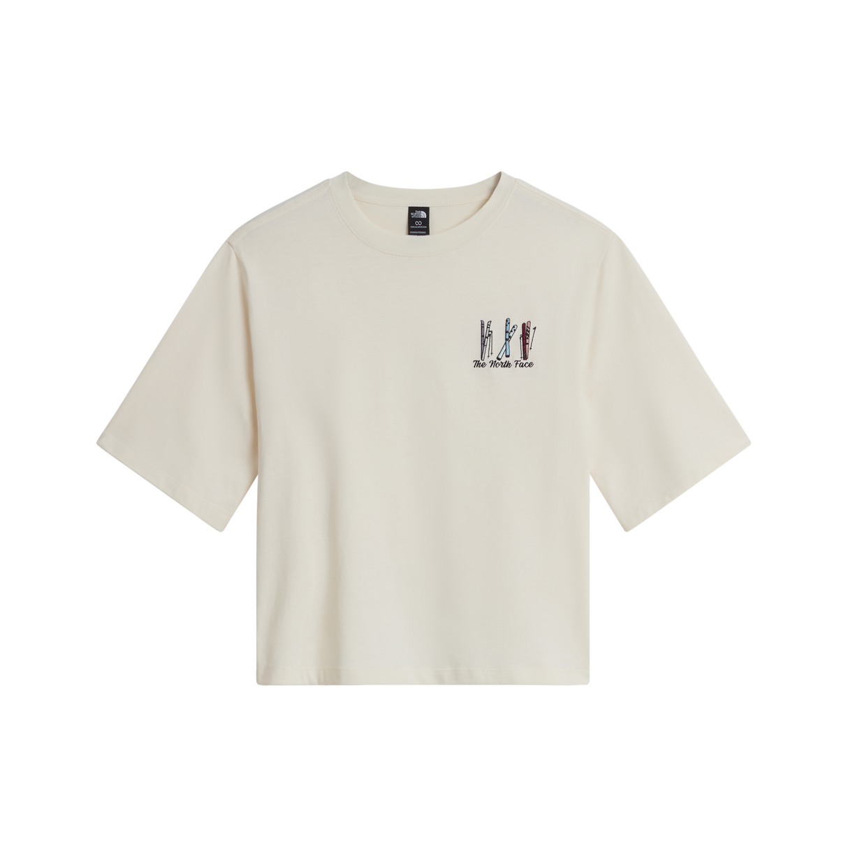 The North Face - Ski Embro Boxy Ss Tee-graphic da donna - WHITE DUNE - vista principale