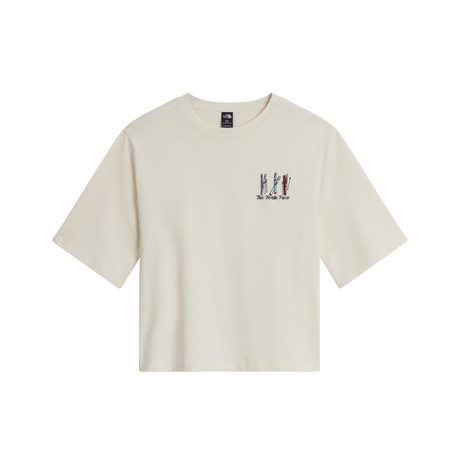 The North Face - Ski Embro Boxy Ss Tee-graphic da donna - WHITE DUNE - vista principale