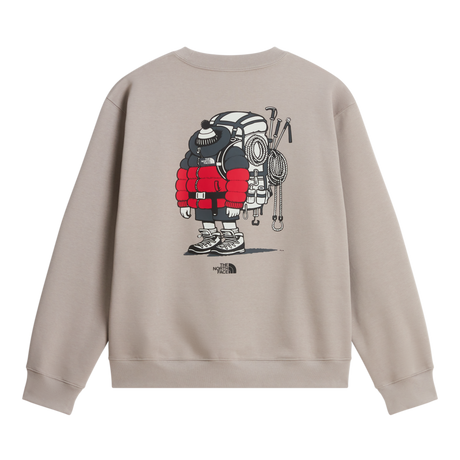 The North Face - Gear Up Get Out Rlx Crew-graphic unisex - Stone Slab - vista alternativa 1
