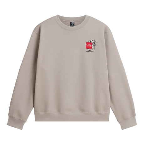The North Face - Gear Up Get Out Rlx Crew-graphic unisex - Stone Slab - vista principale