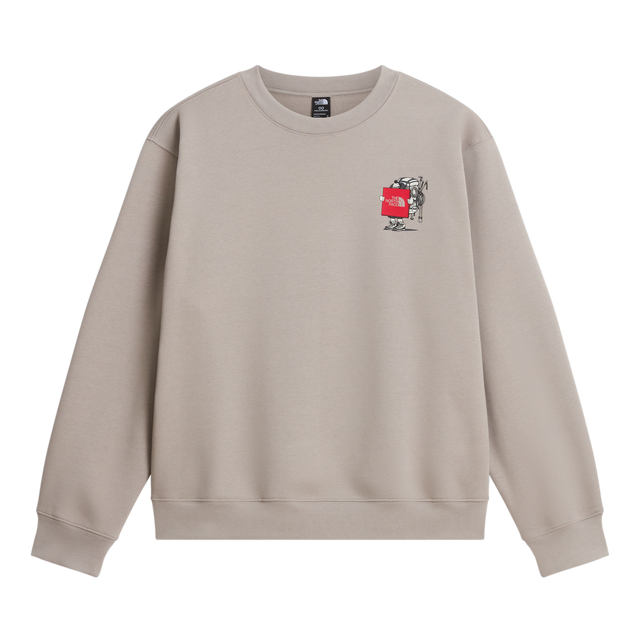 The North Face - Gear Up Get Out Rlx Crew-graphic unisex - Stone Slab - vista principale