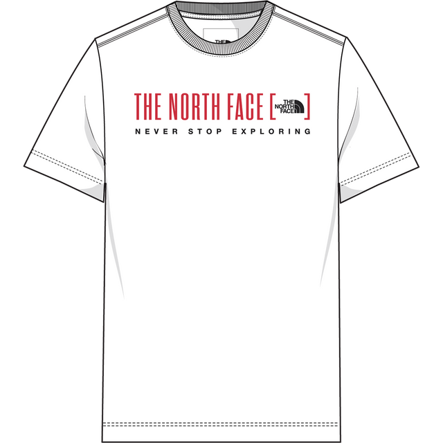 The North Face - Bracket Logo Regular Ss Tee da uomo - TNF WHITE - vista principale