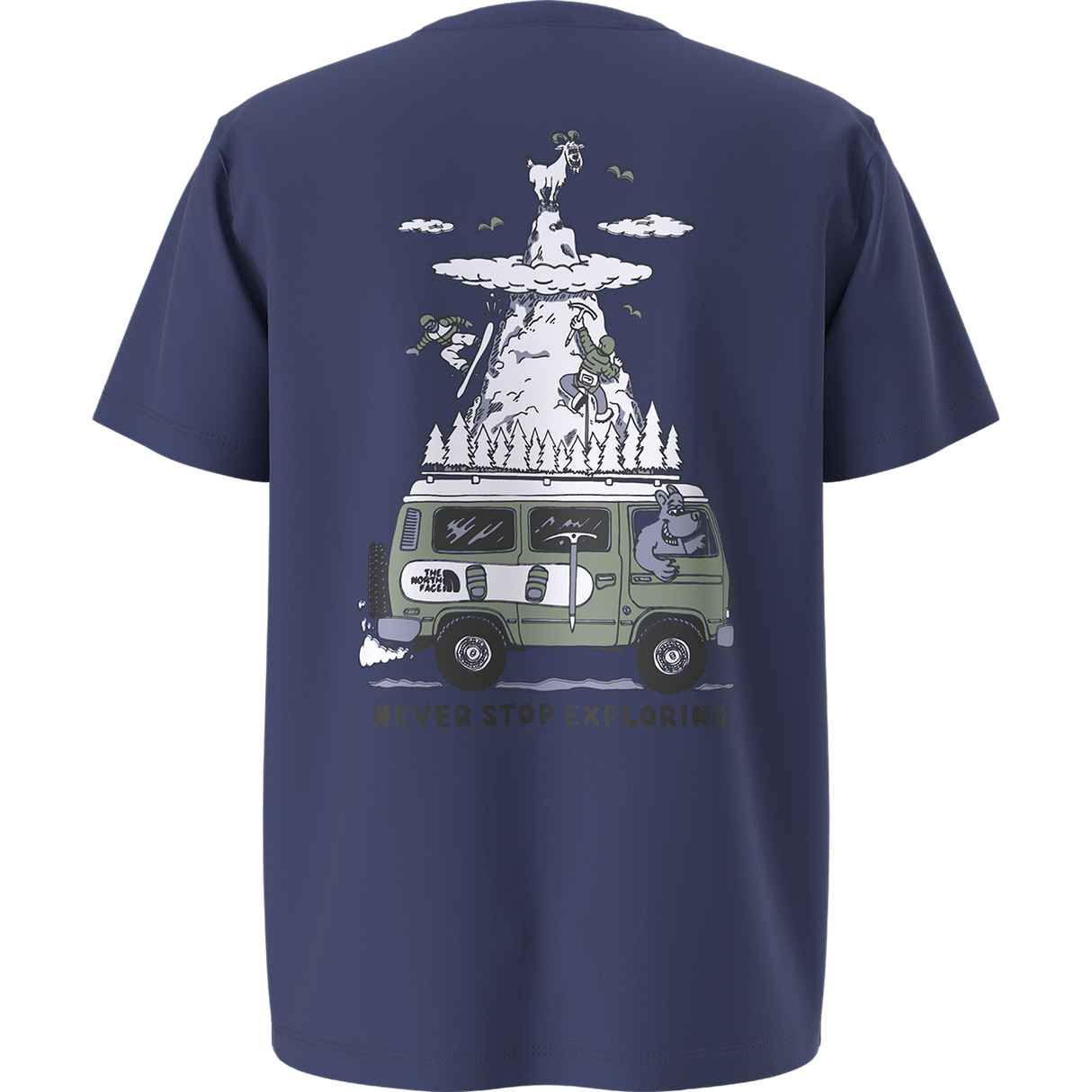 The North Face - Teen B Outdoor Regular SS Tee - Graphic Bold Blue - SHQUAILGY/CLDGY - vista principale